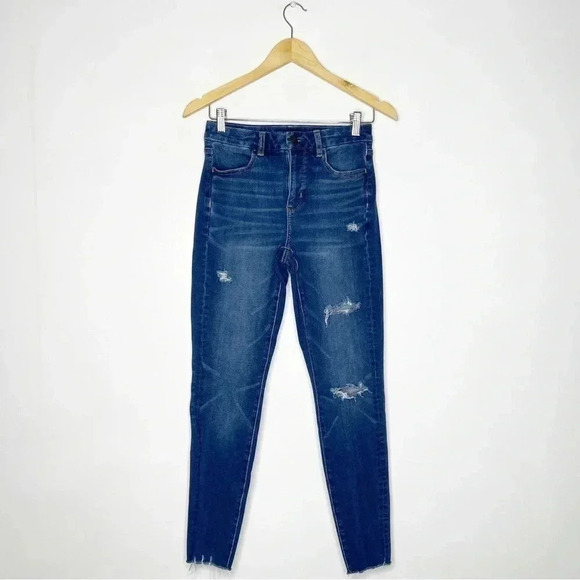 American Eagle Outfitters Denim - American Eagle Outfitters Blue Distressed Jeans